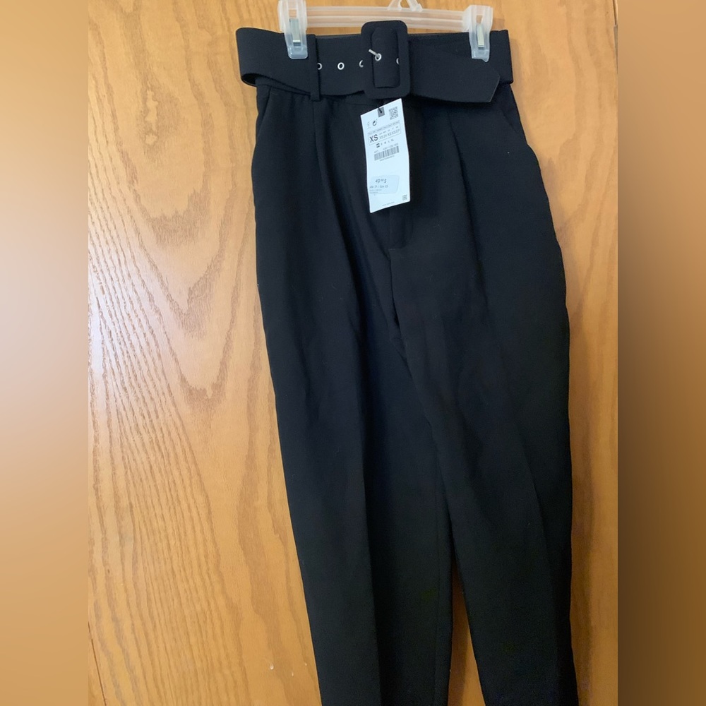 Zara belted dress pants